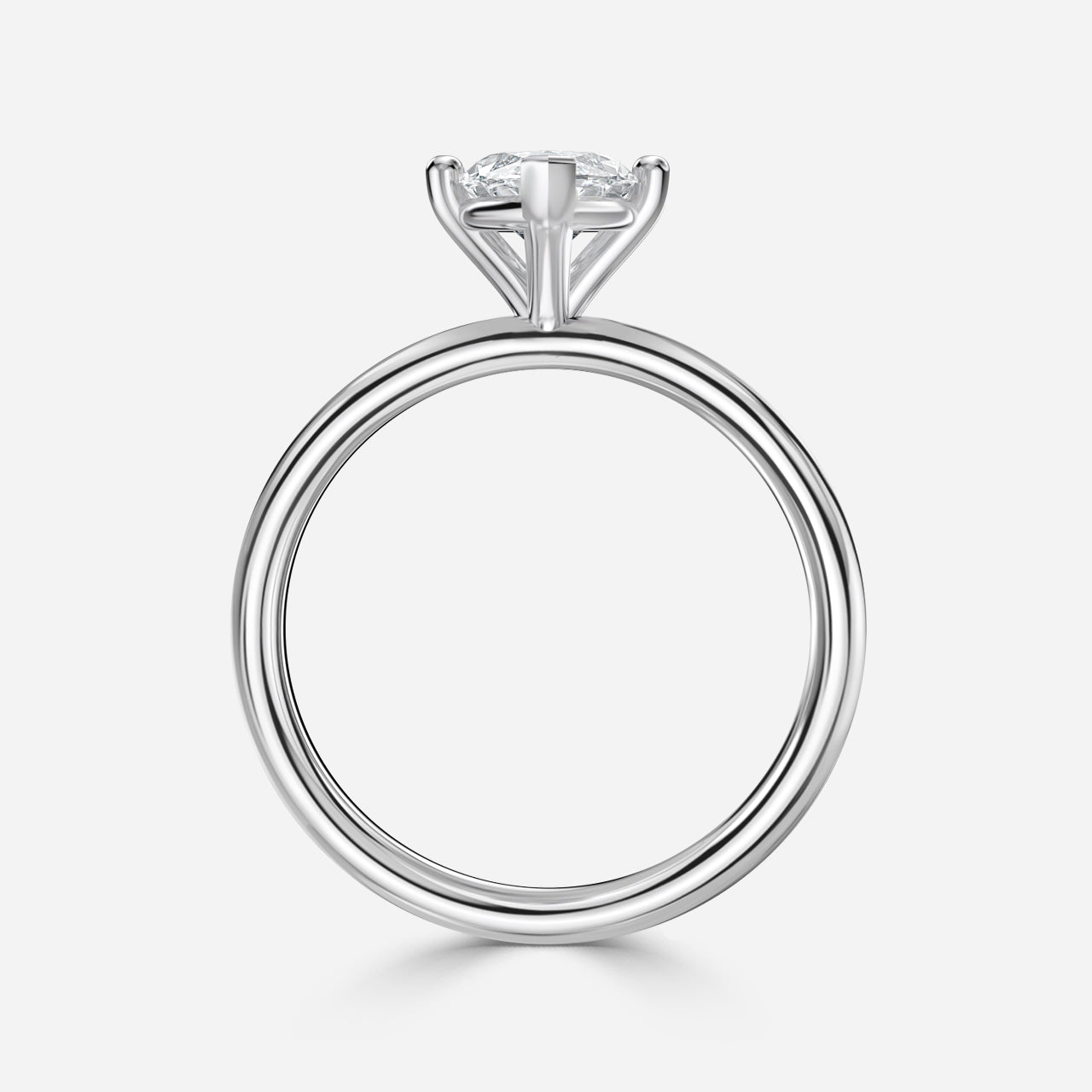 18k Gold 1ct D VVS1 Solitaire Marquise Engagement Ring Stella