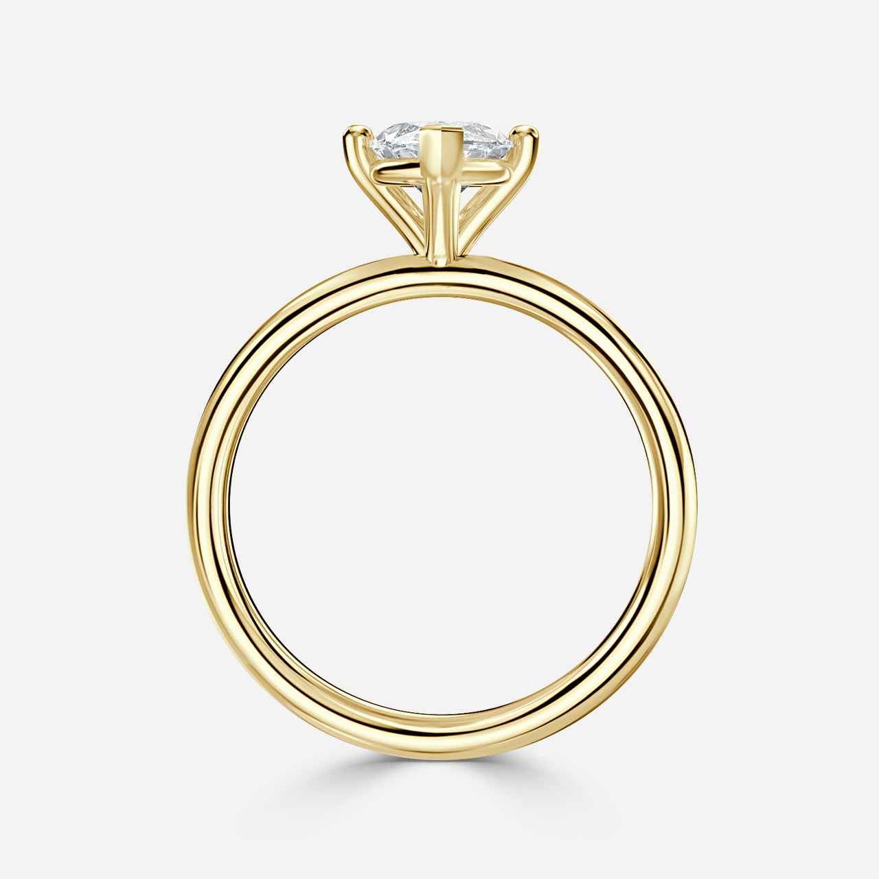 18k Gold 1ct D VVS1 Solitaire Marquise Engagement Ring Stella