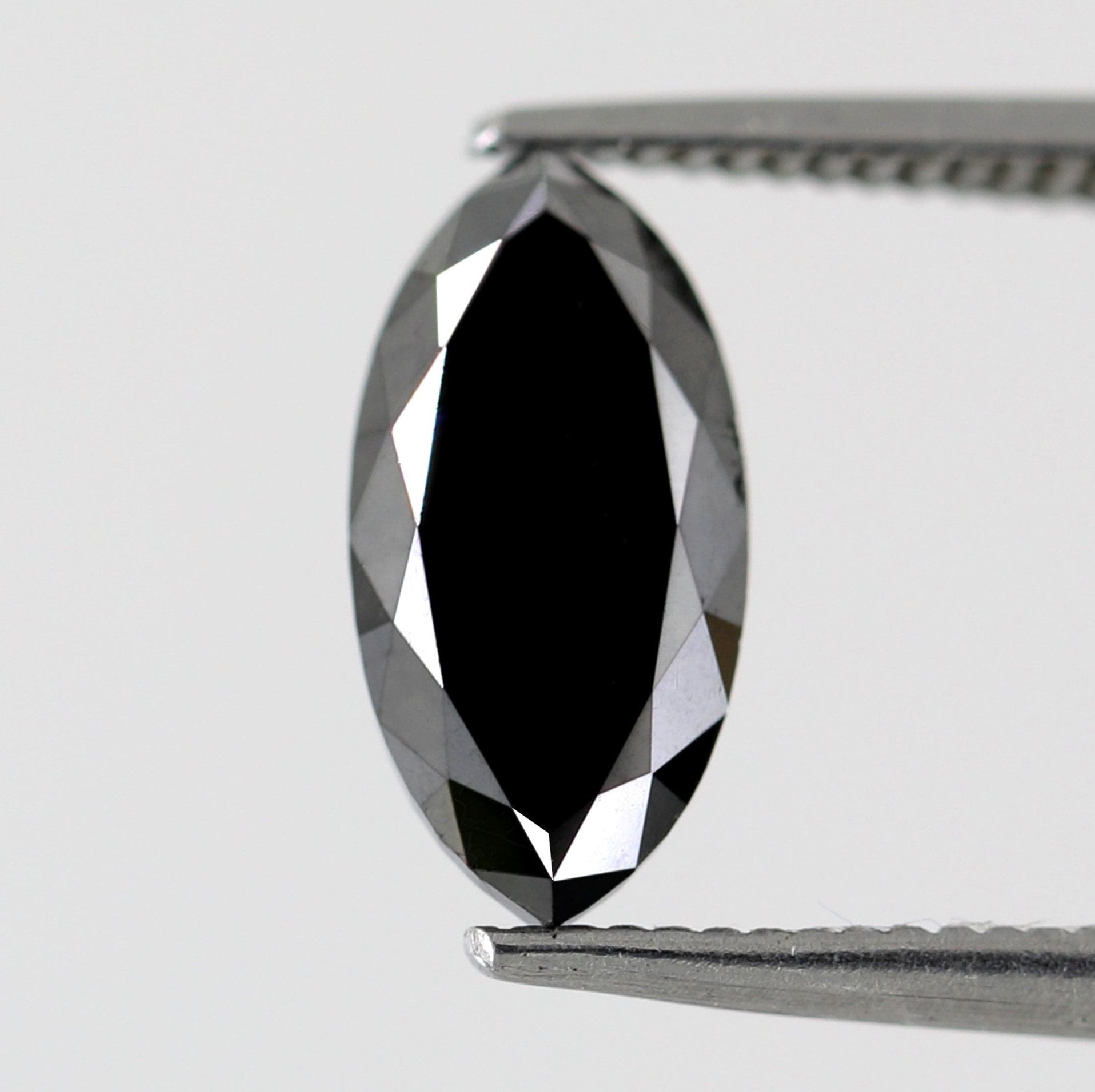 1.66 Carat Black Loose Natural Diamond 11 x 5.4 x 3.1 MM Marquise Shape Diamond Heated Black Color Diamond Perfect For Engagement Ring - Blackdiamond