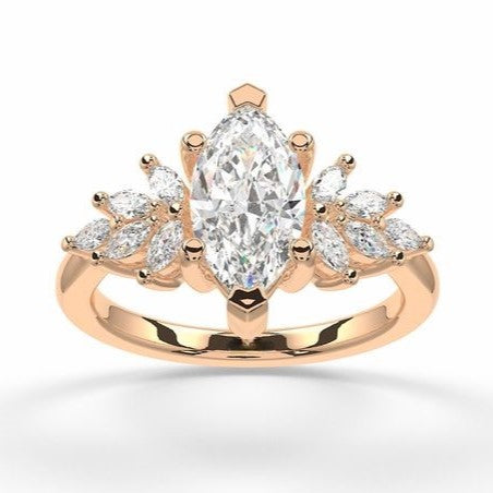 1ct D VVS1 Trilogy Marquise Engagement Ring IGI Certified Isabella