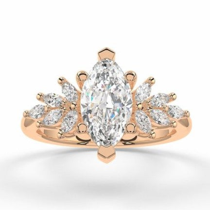 1ct D VVS1 Trilogy Marquise Engagement Ring IGI Certified Isabella