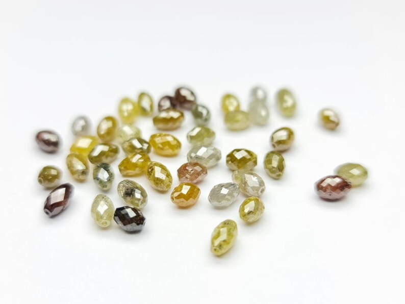 multi color checker shape diamond beads