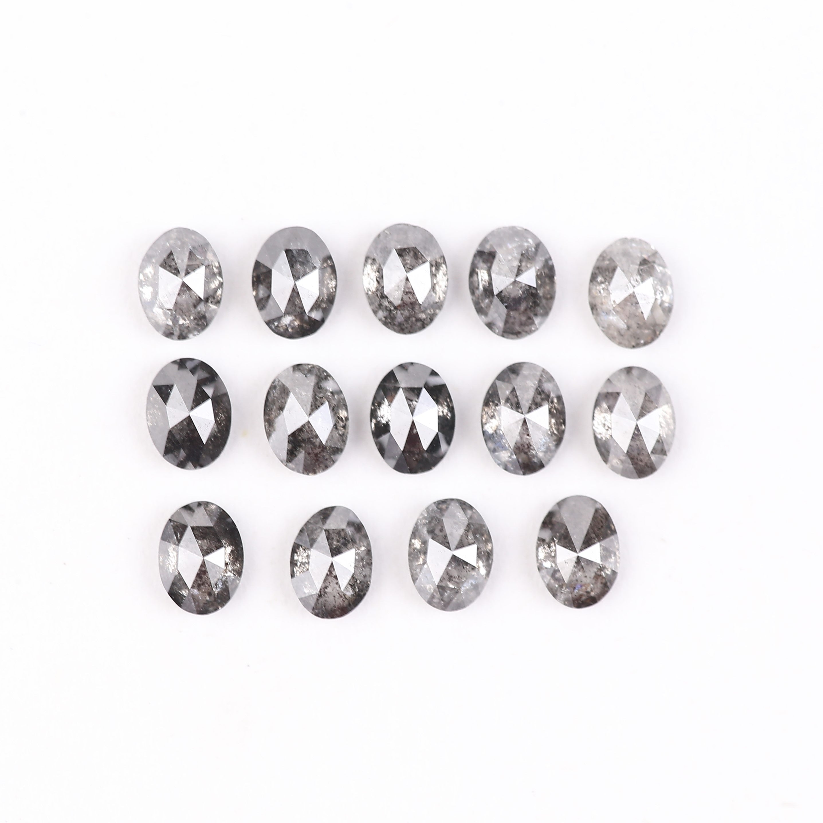Loose gray oval diamonds for sale, ideal for custom jewelry