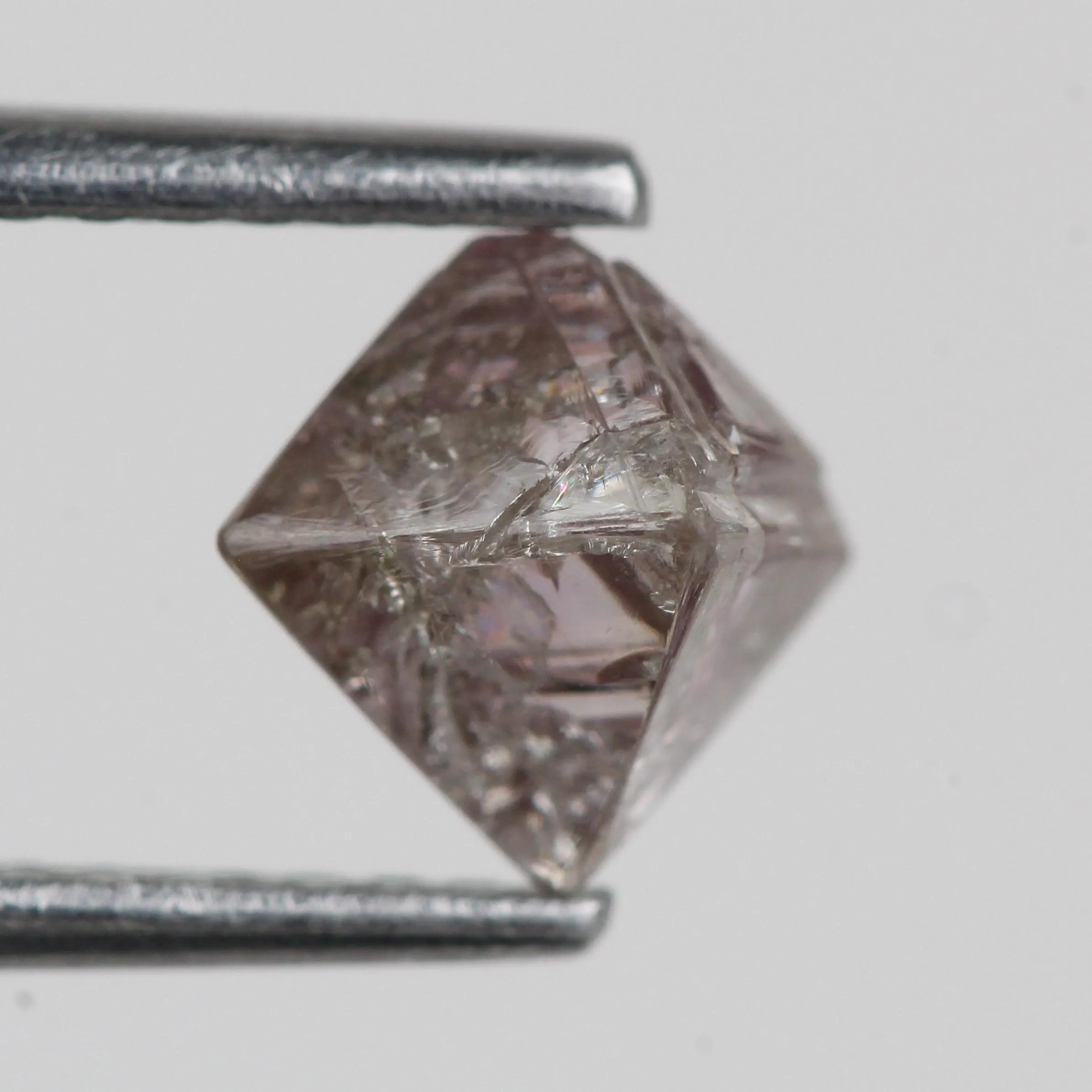 1.21 Carat Rough Fancy Purple Pink Uncut Raw Octahedron Diamond 5.25 MM