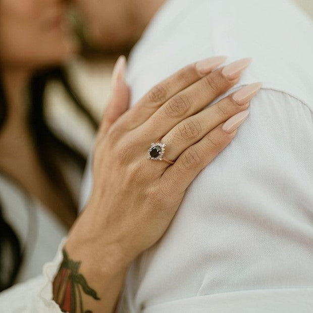 Eliza Black and White Diamond Ring - Blackdiamond
