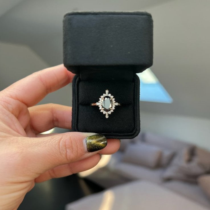 Eliza Black and White Diamond Ring - Blackdiamond