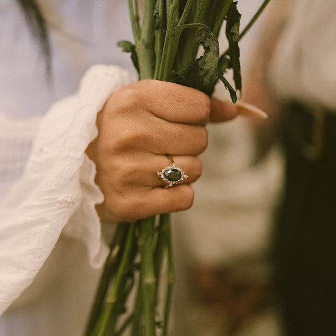 Eliza Black and White Diamond Ring - Blackdiamond