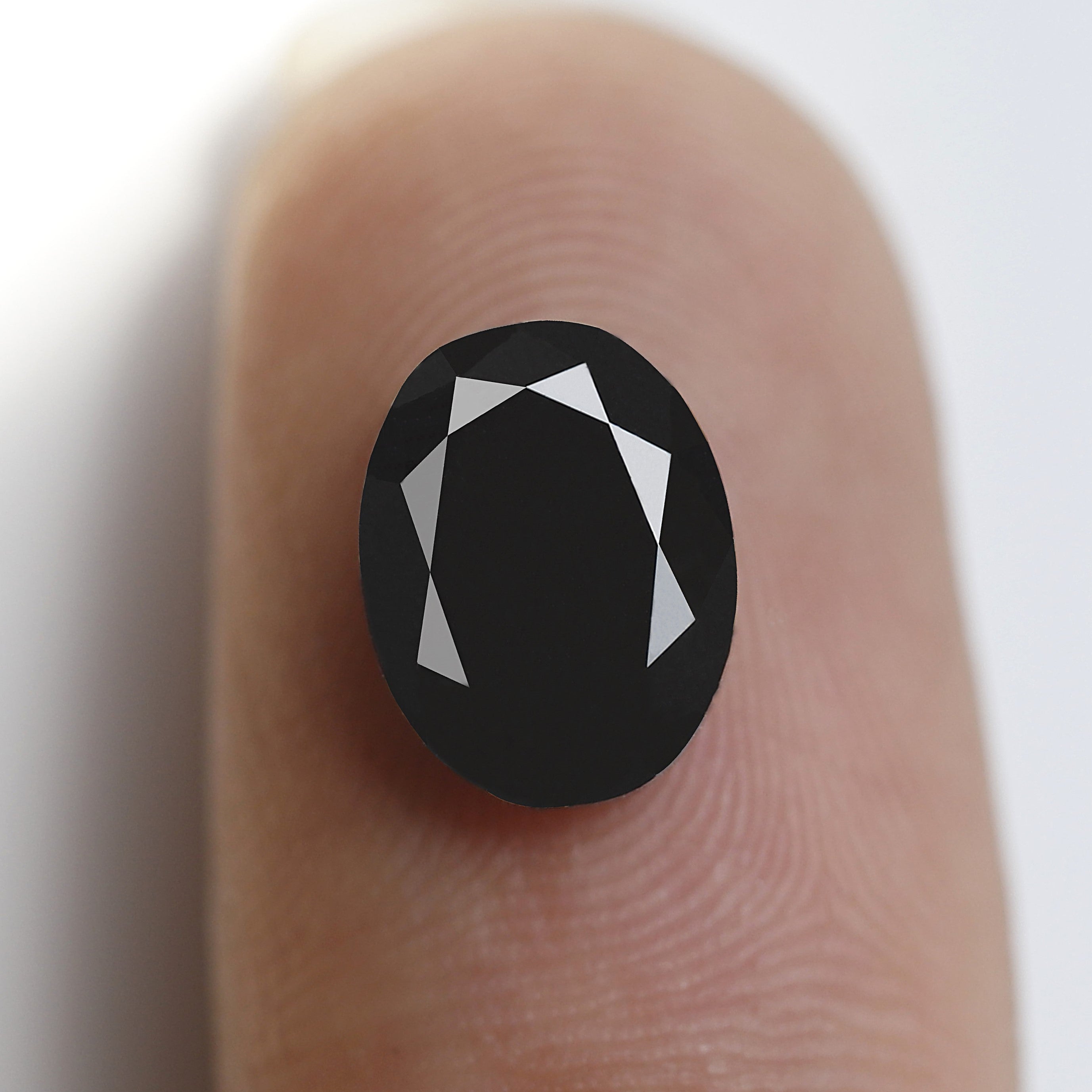 3 Carat Oval Cut Natural Loose Diamond 9 MM Black Diamond For Engagement Ring - Blackdiamond