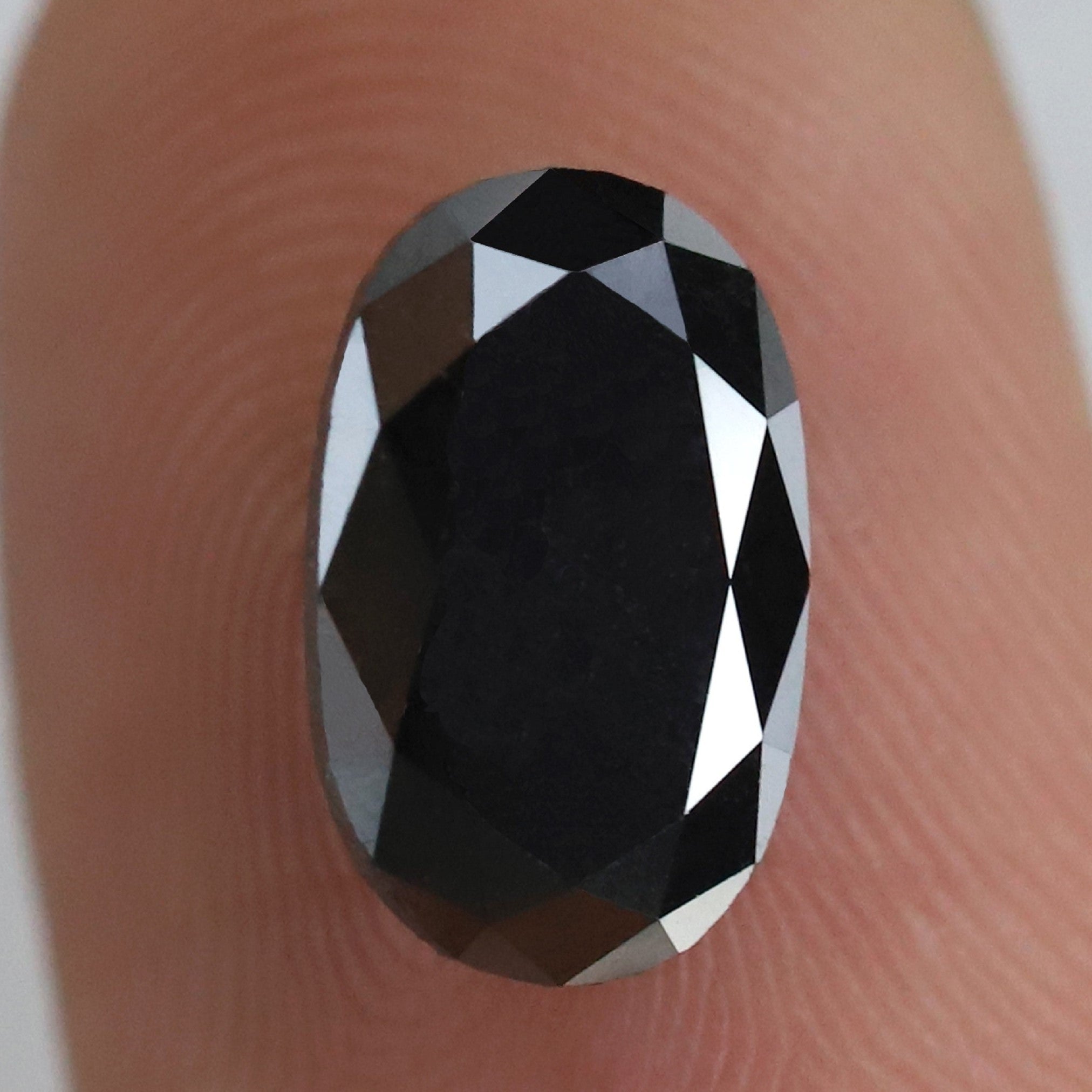 2.22 Carat Black Color Oval Shape Diamond Oval Cut Natural Loose Diamond For Oval Cut Engagement Ring Oval Cut Ring 10 mm Black Diamond - Blackdiamond