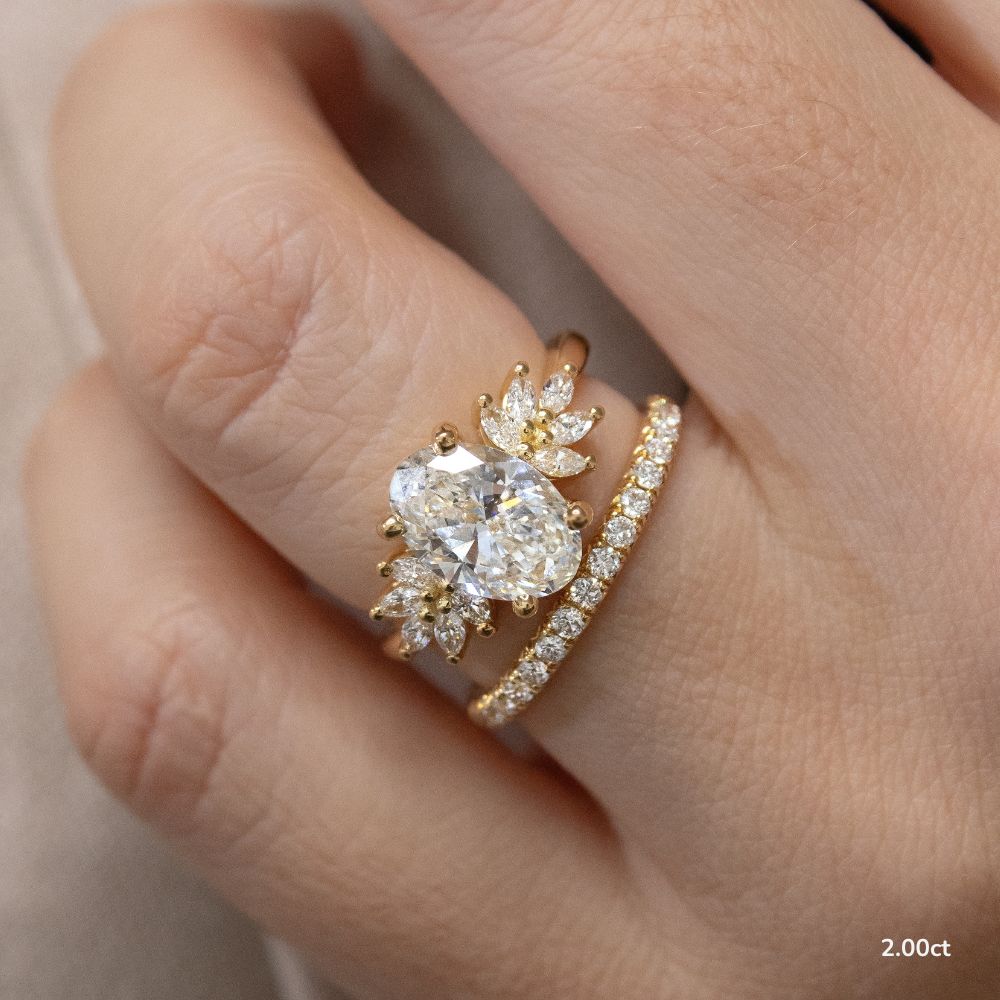 Oval 1 Carat Lab Grown Diamond Ring IGI Certified Isabella