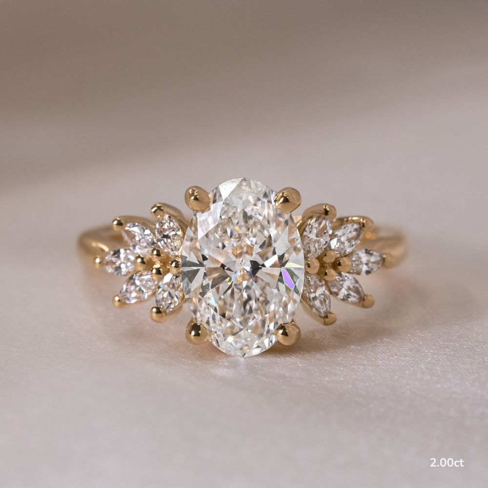 Oval 1 Carat Lab Grown Diamond Ring IGI Certified Isabella