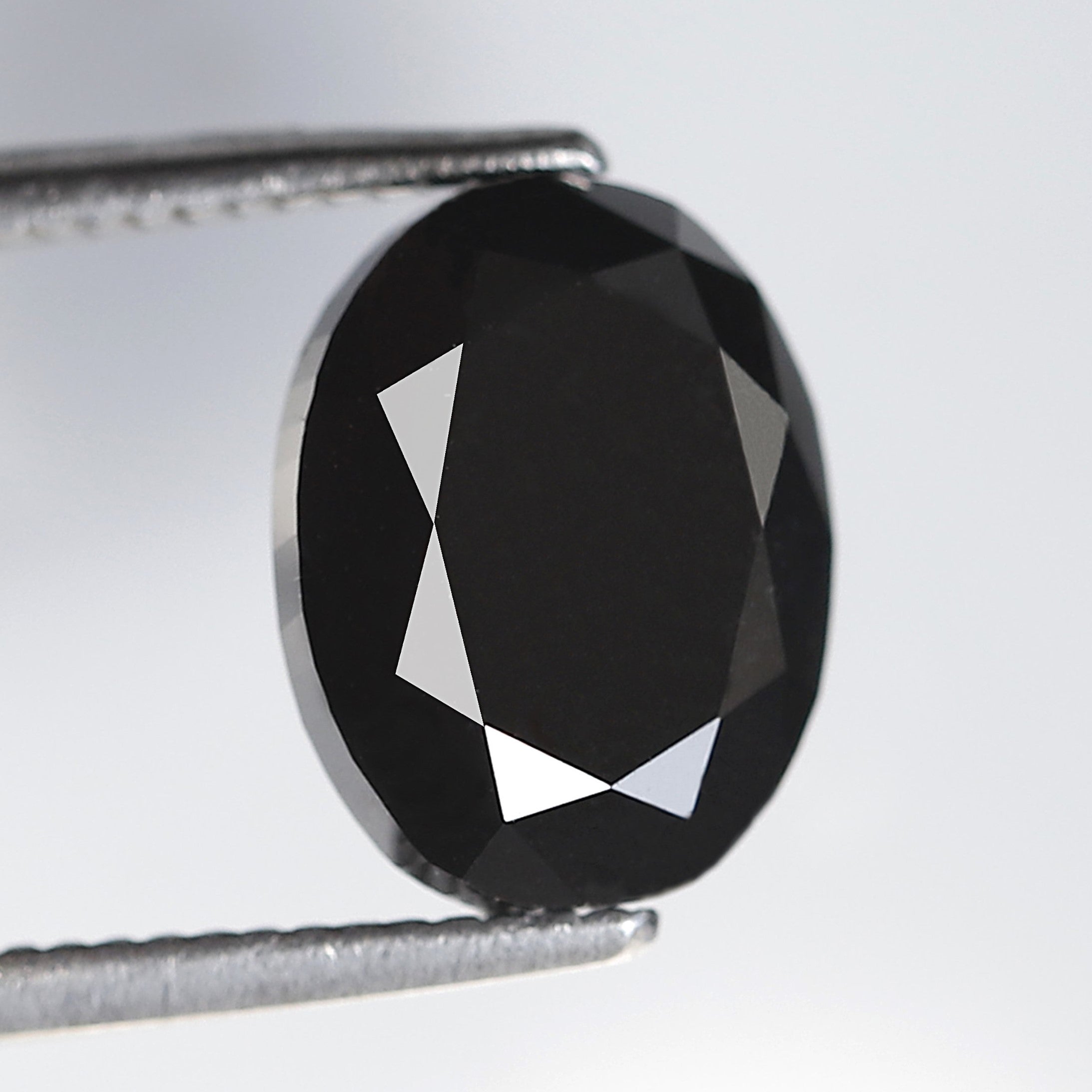 3 Carat Oval Cut Natural Loose Diamond 9 MM Black Diamond For Engagement Ring - Blackdiamond