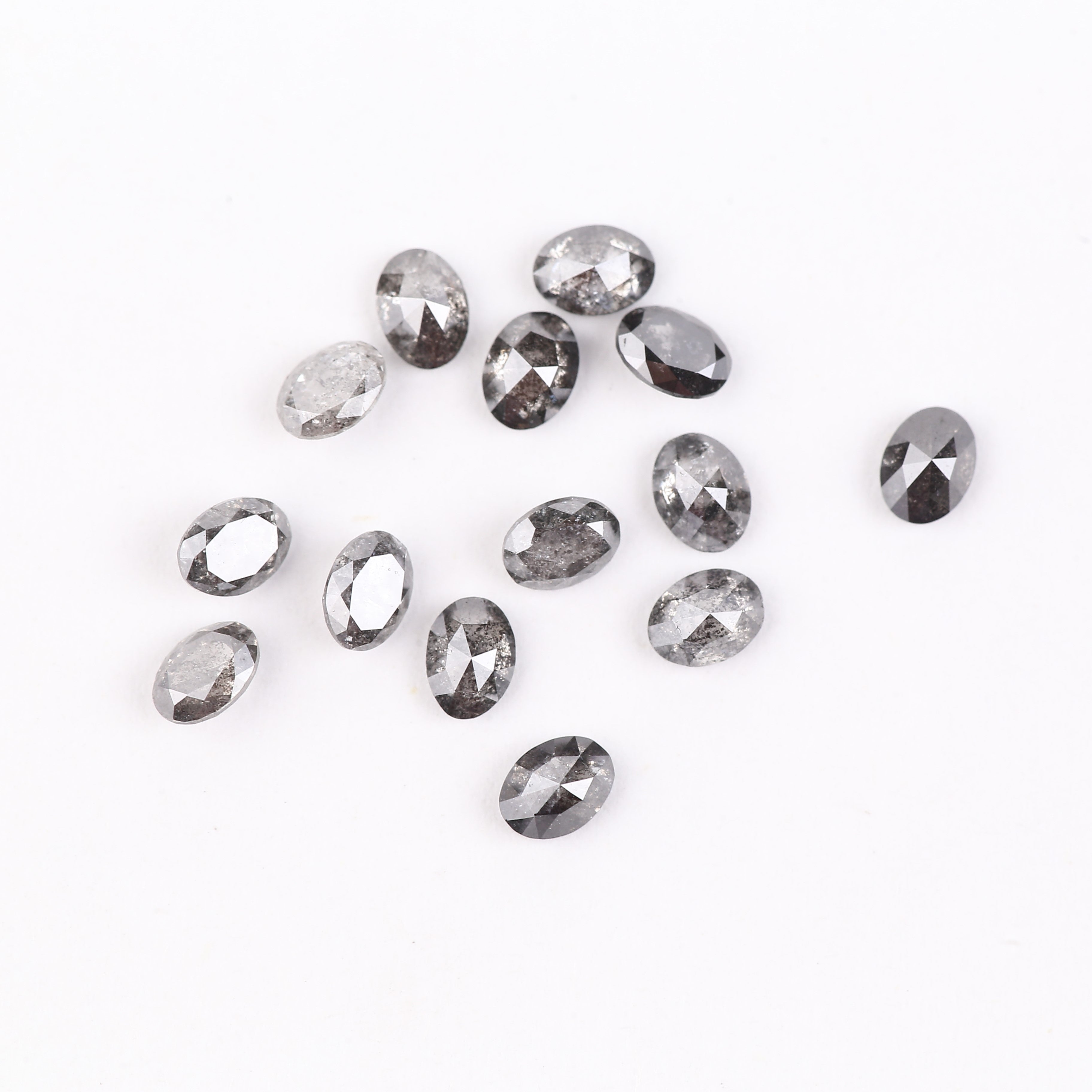 Unique gray diamond gemstone for artisan ring setting
