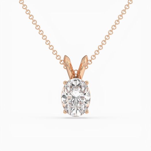 Yellow Gold Single Pendant Mount In 14k/18k Gold E/VS1