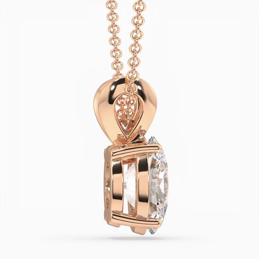 Yellow Gold Single Pendant Mount In 14k/18k Gold E/VS1