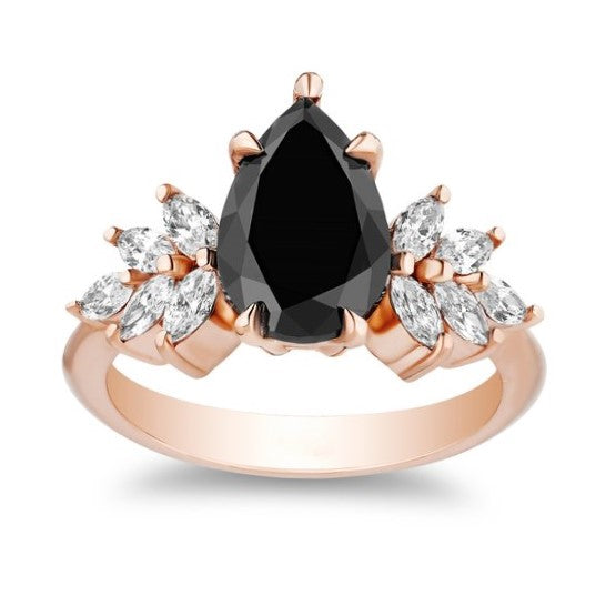 Queen Black & White Diamond Ring - Blackdiamond
