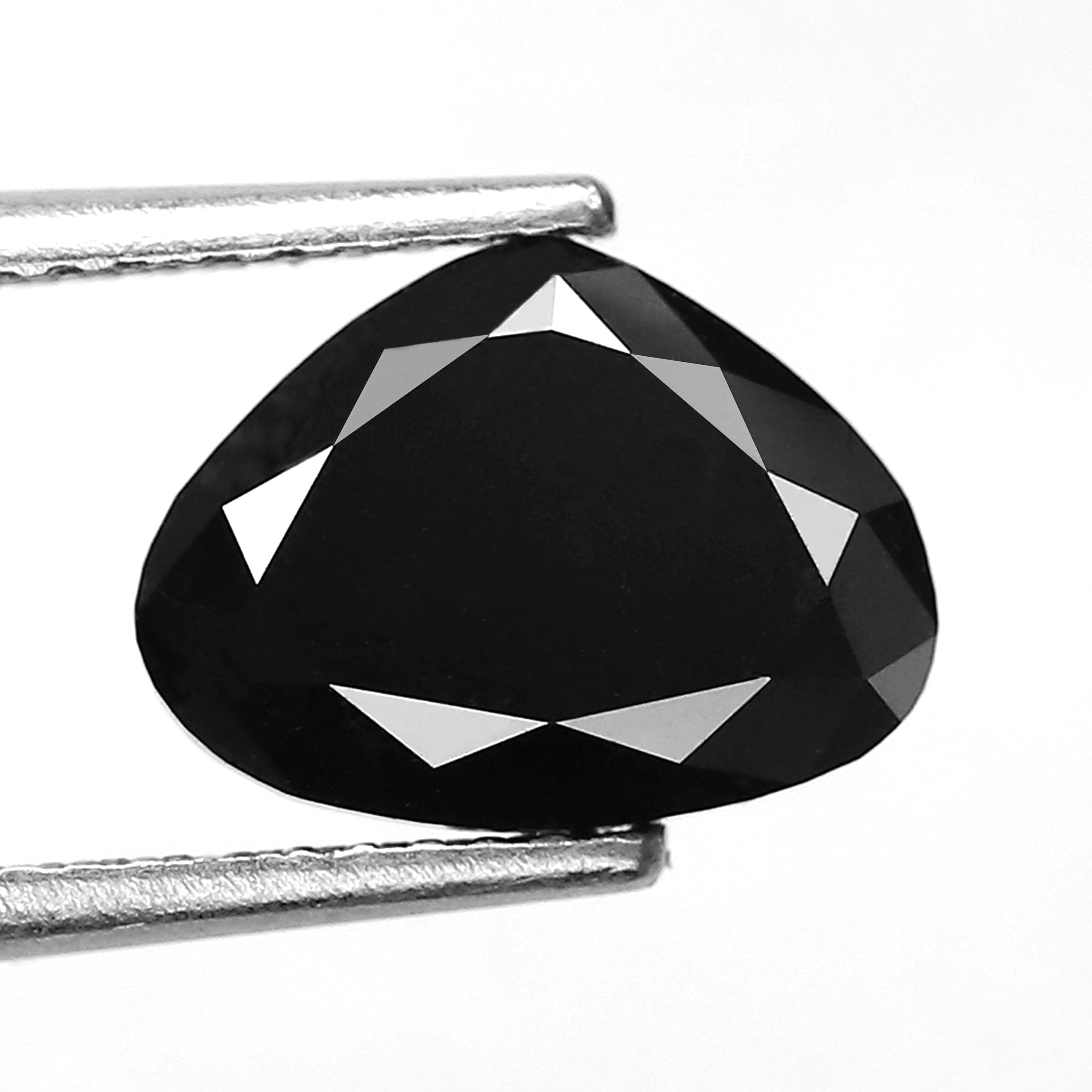 3.12 Carat 7 MM AAA Quality Natural Loose Diamond Pear Rose Cut Pear Shape Black Diamond Engagement Ring - Blackdiamond