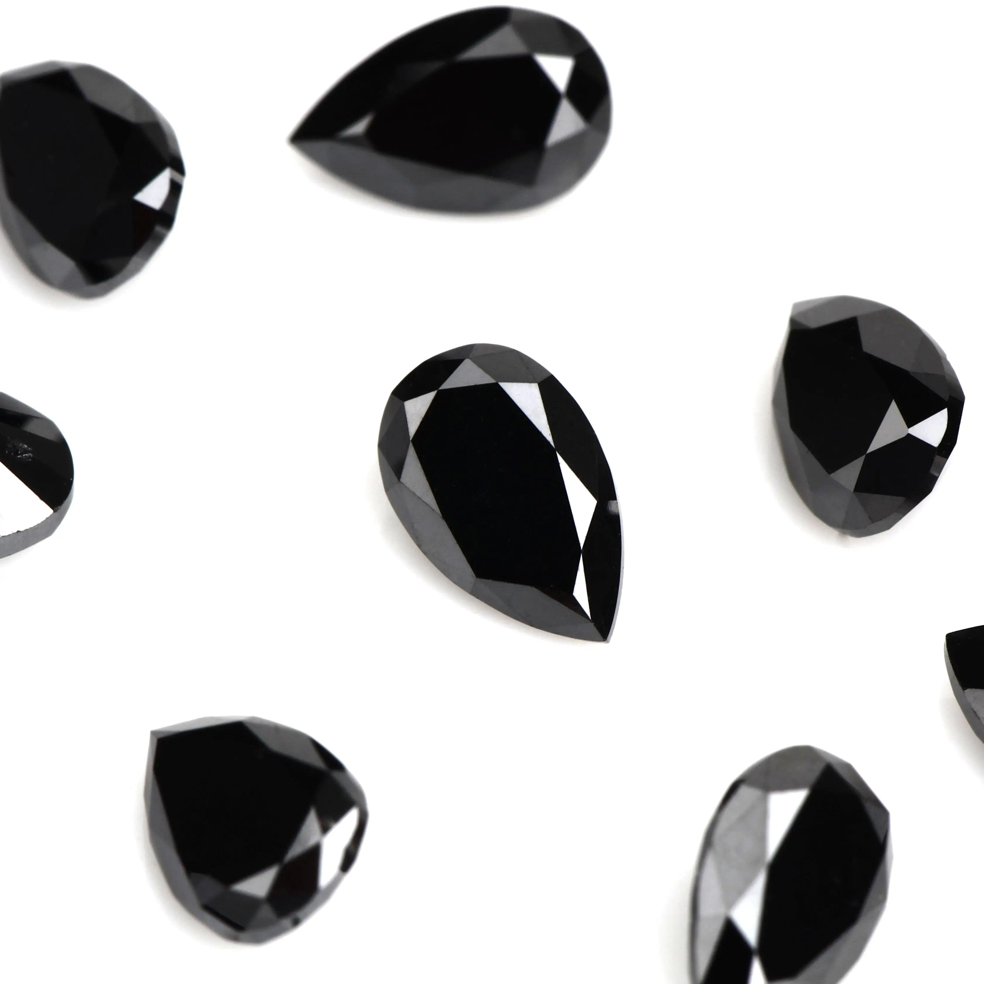 black pear cut diamond aaa