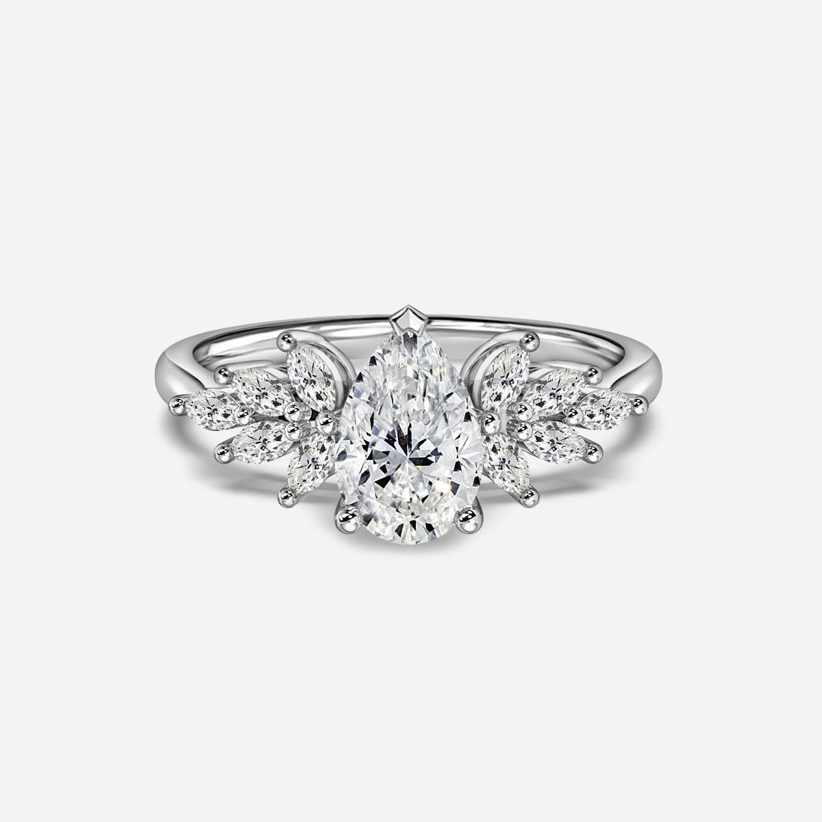 Pear 1 Carat Lab Grown Diamond Ring IGI Certified Isabella