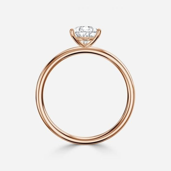Bdaya Pear Solitaire Engagement Ring 14K / 18K Solid Gold