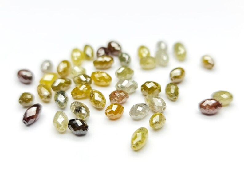 polished yellow diamond beads