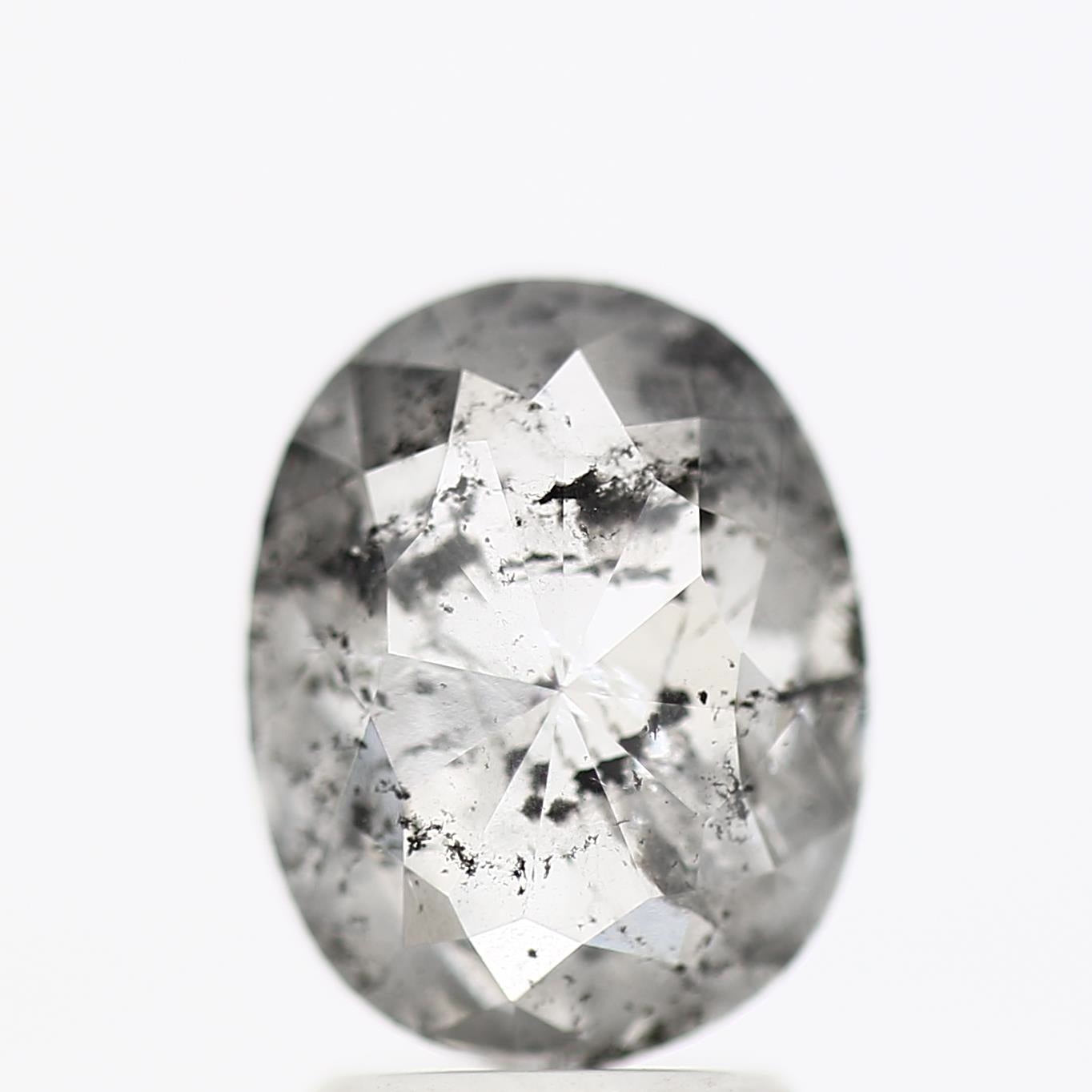 oval rose cut salt and pepper