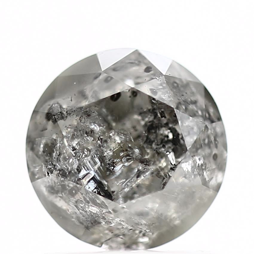 salt and pepper round diamond