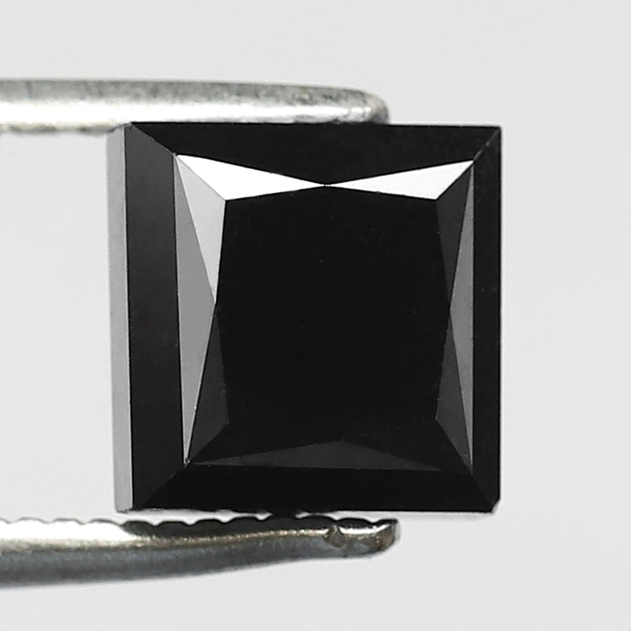3 Carat 7 MM Natural Loose Princess Cut Diamond Princess Cut Heated Black Color Diamond For Engagement Ring - Blackdiamond