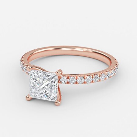 Jose Princess Unique Diamond Engagement Ring 14K / 18K Solid Gold