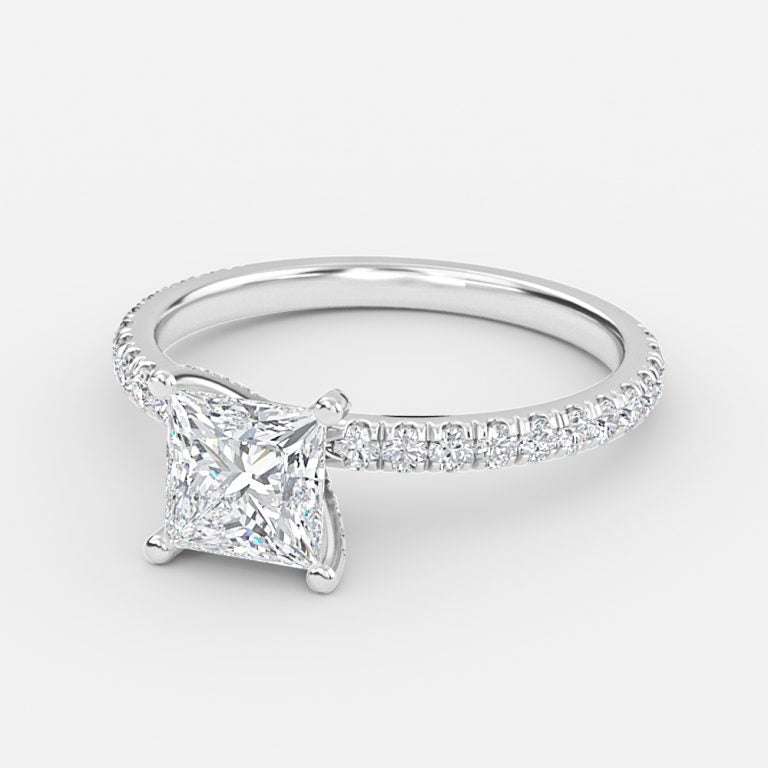 Jose Princess Unique Diamond Engagement Ring 14K / 18K Solid Gold