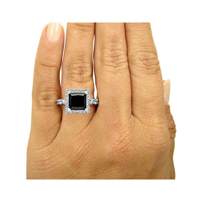 6ct black diamond ring