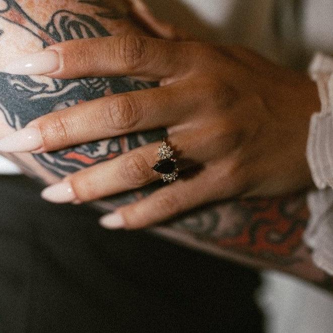 Queen Black & White Diamond Ring - Blackdiamond