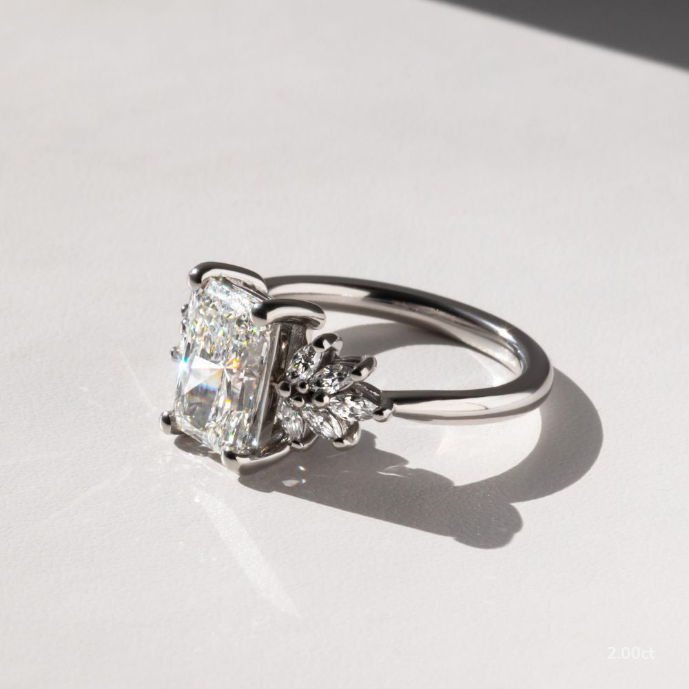 Radiant 1 Carat Lab Grown Diamond Ring IGI Certified Isabella