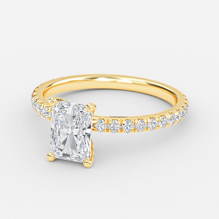 Jose Radiant Unique Diamond Engagement Ring 14K / 18K Solid Gold