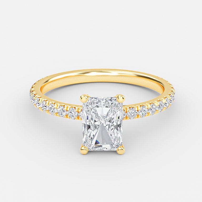 Jose Radiant Unique Diamond Engagement Ring 14K / 18K Solid Gold