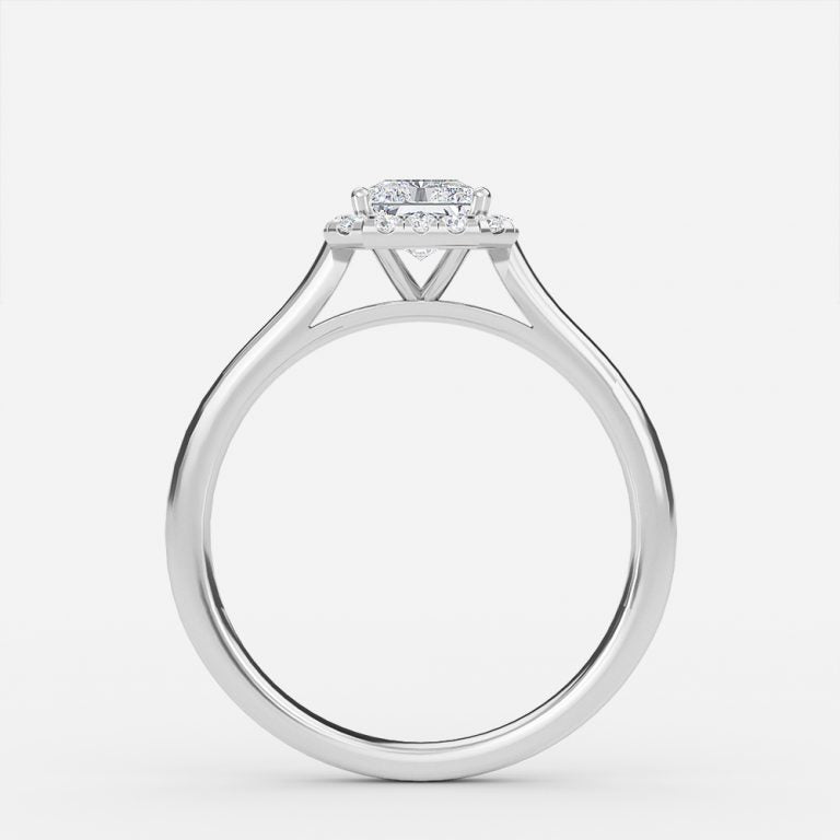 Kevi Radiant Halo Engagement Ring 14K / 18K Solid Gold