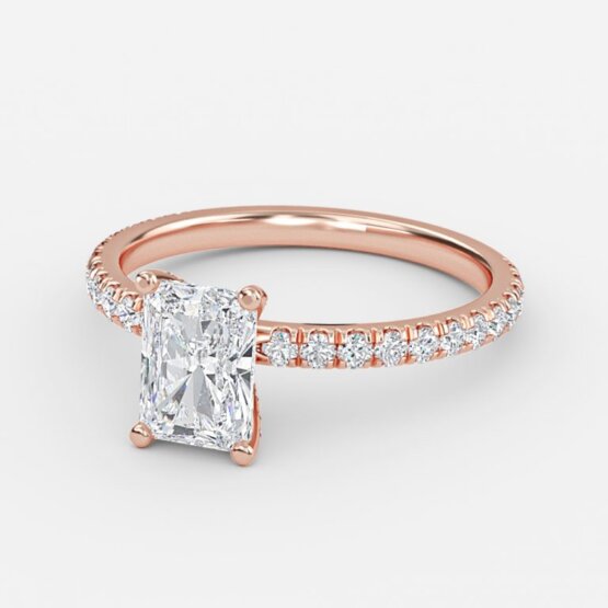 Jose Radiant Unique Diamond Engagement Ring 14K / 18K Solid Gold