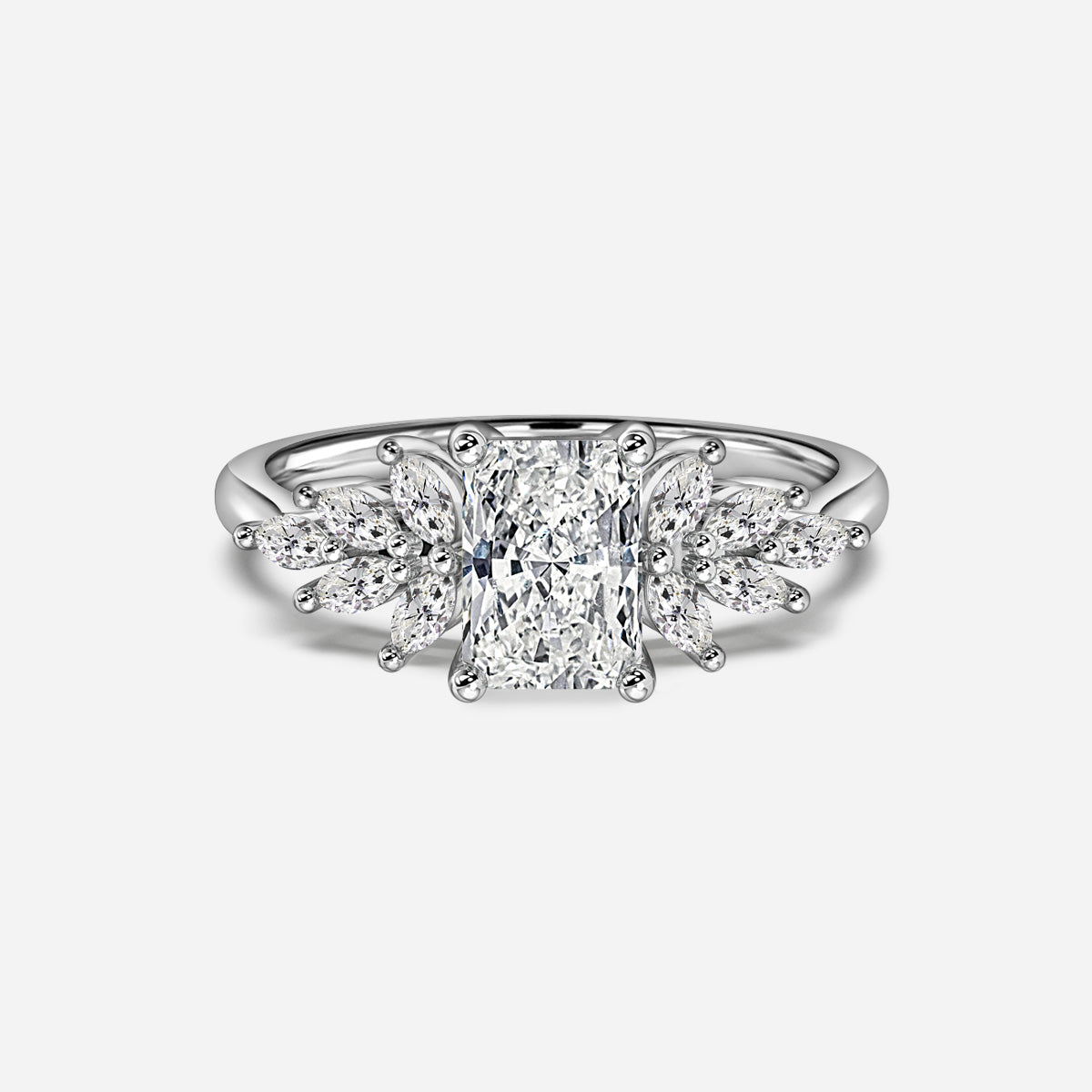 Radiant 1 Carat Lab Grown Diamond Ring IGI Certified Isabella