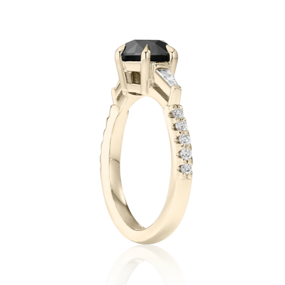 The Megan Black and White Diamond Ring - Blackdiamond