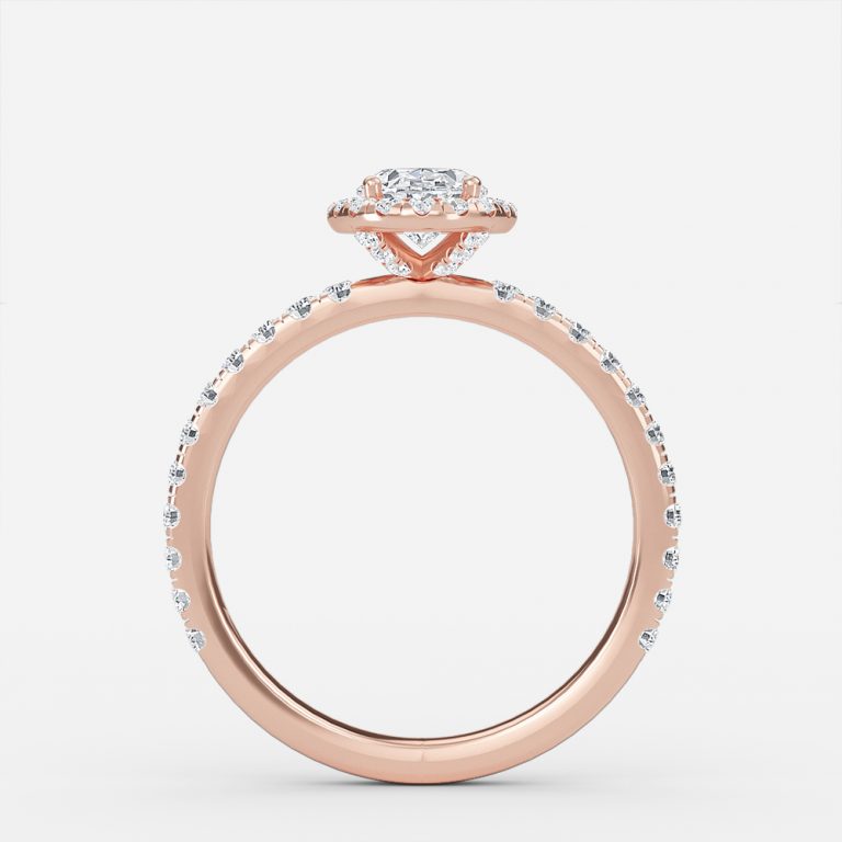 Killian Oval Halo Engagement Ring 14K / 18K Solid Gold