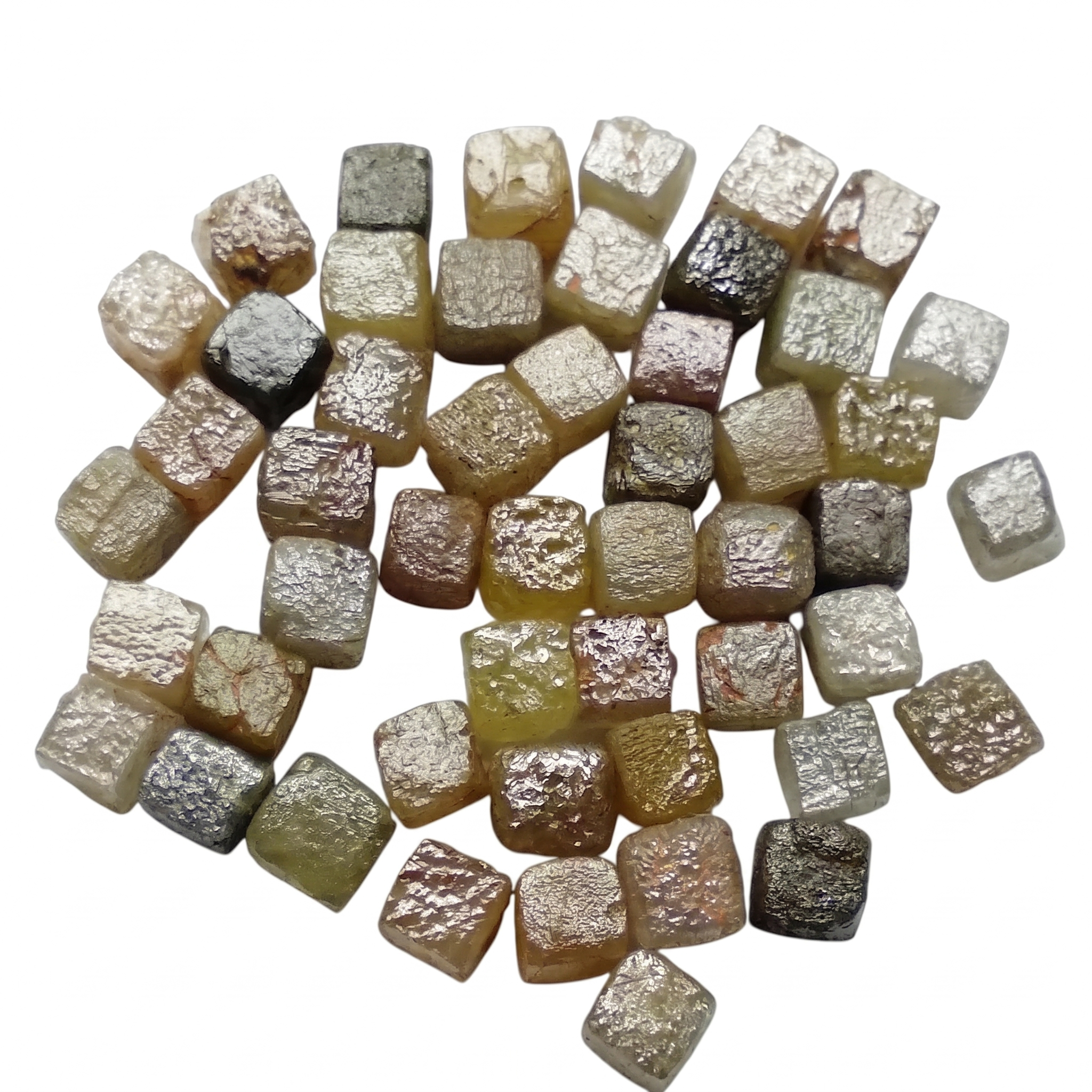 Natural Cube Rough Diamonds Raw Uncut Loose Stones For Jewelry Making