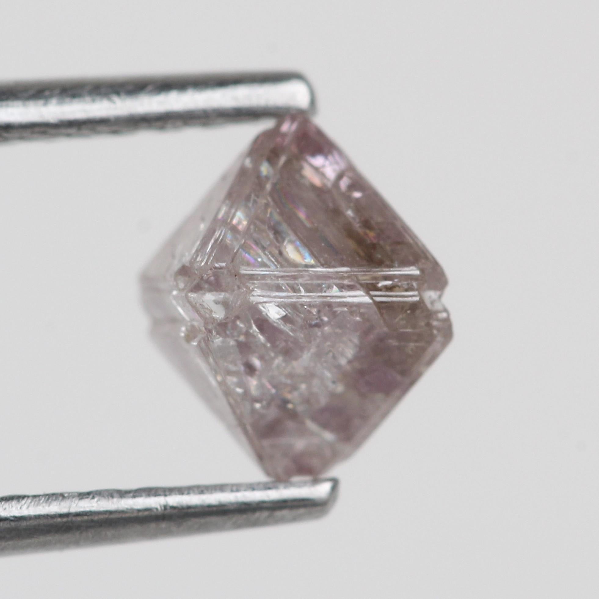 0.98 Carat Natural Rough Octahedron Fancy Purple Pink Raw Uncut Diamond 4.9 MM