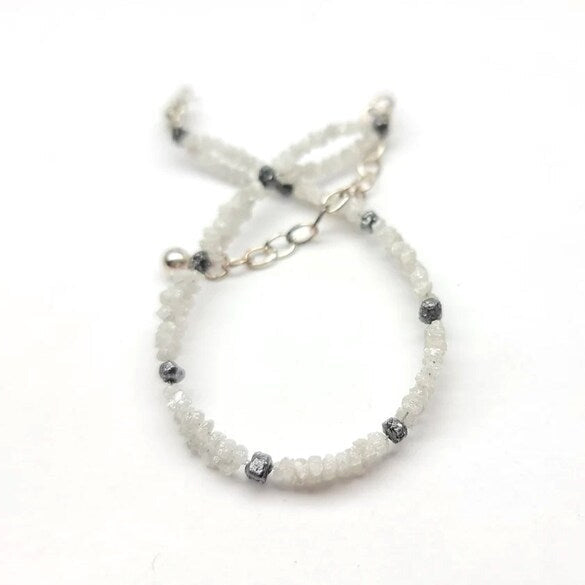 rough diamond beads bracelet