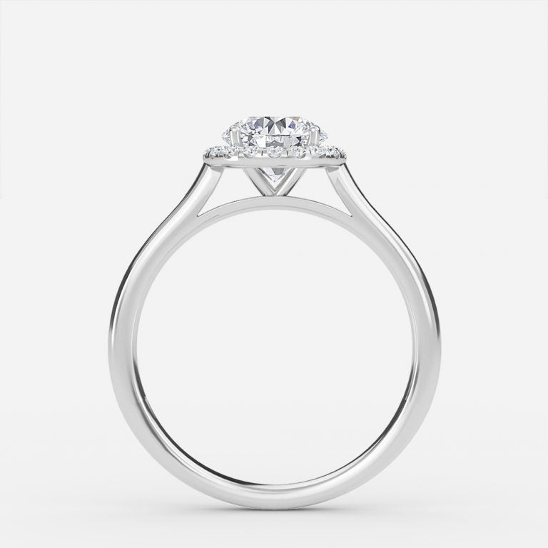 Kevi Round Halo Engagement Ring 14K / 18K Solid Gold