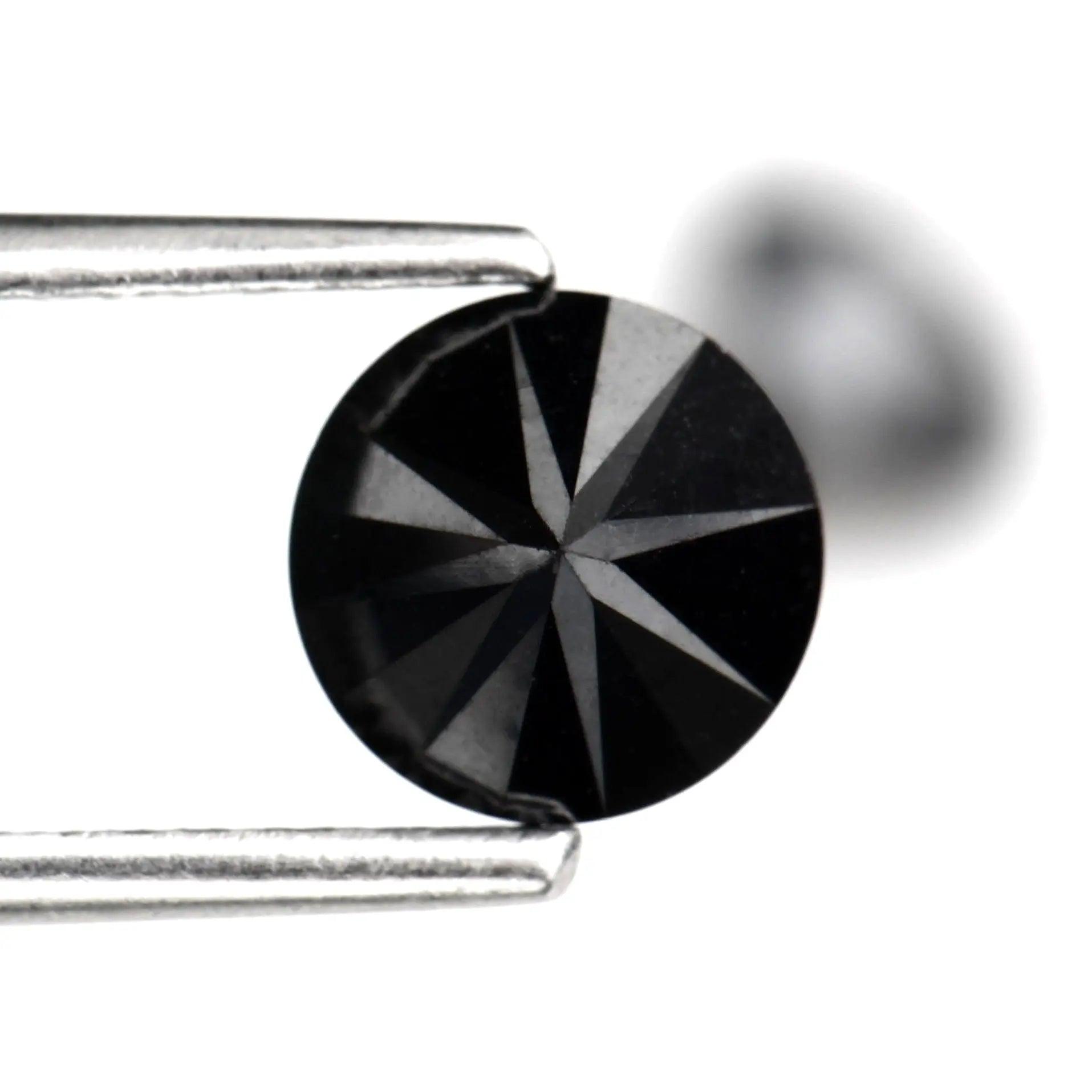 AAA Calibrated Round Brilliant Cut Natural Black Diamond Price/Piece - Blackdiamond