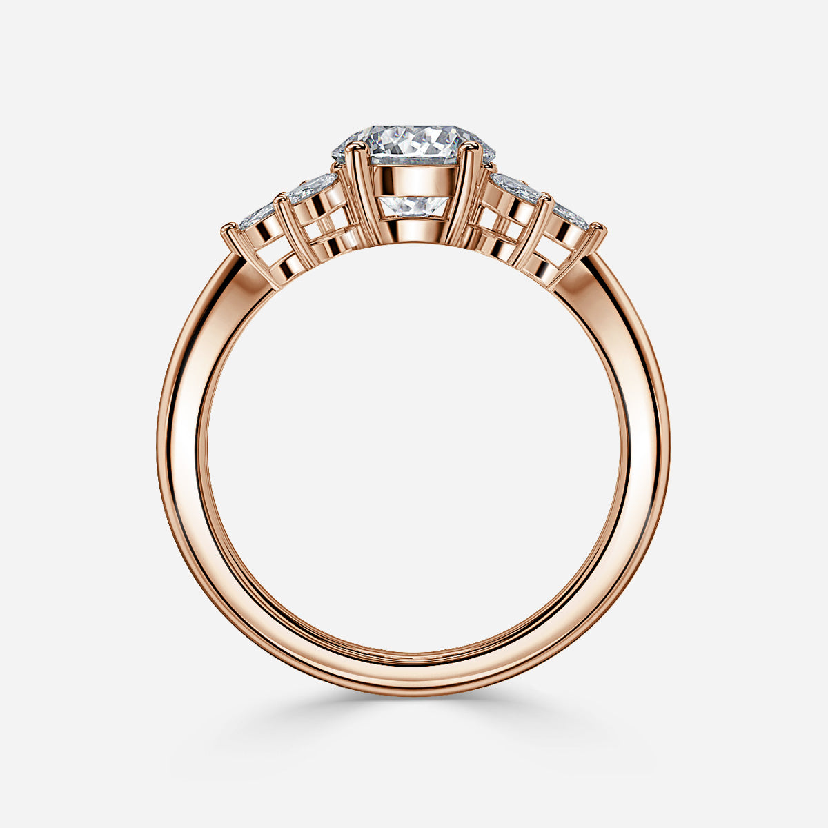 18k Yellow Gold 1ct D VVS1 Round Engagement Ring Gabriella