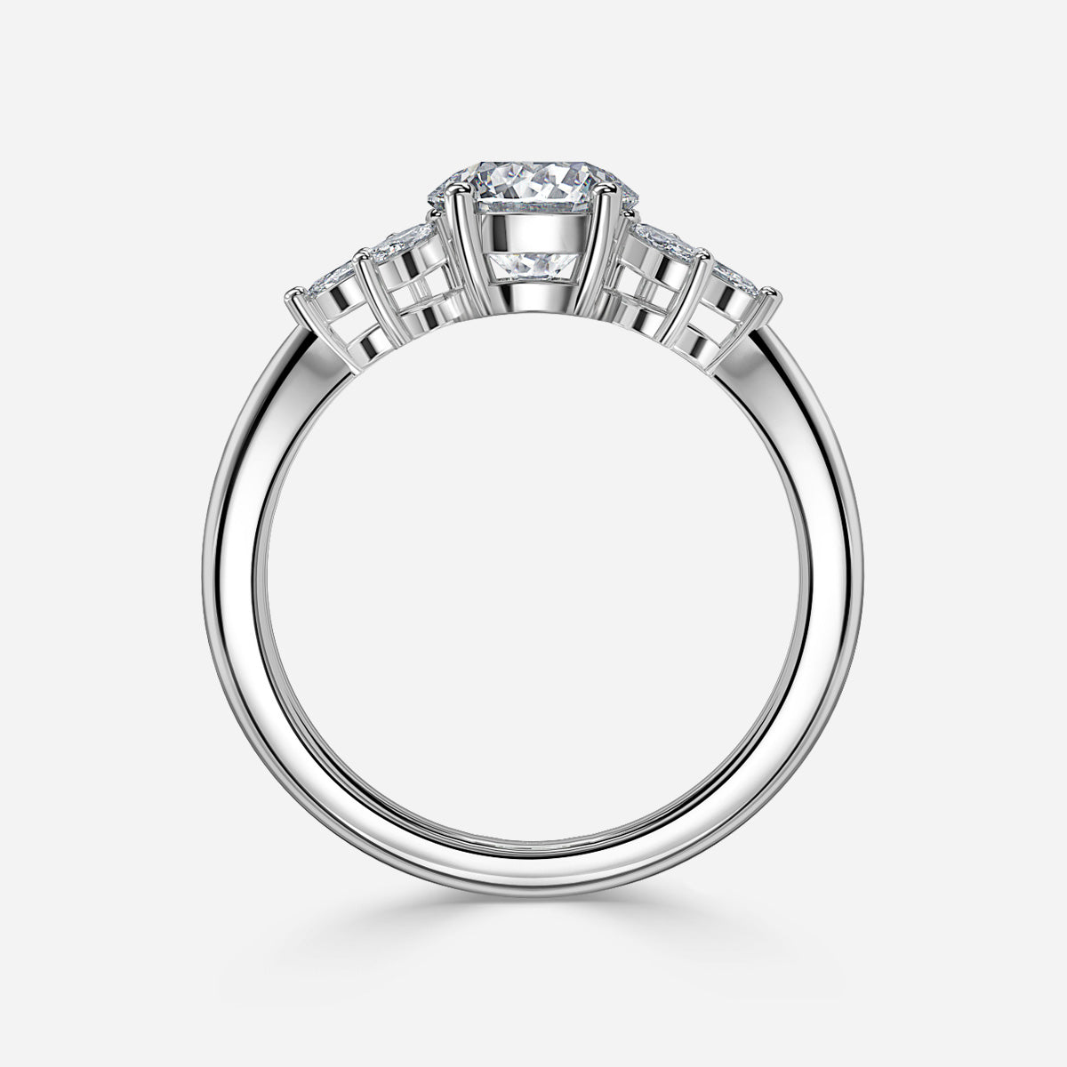 18k Yellow Gold 1ct D VVS1 Round Engagement Ring Gabriella