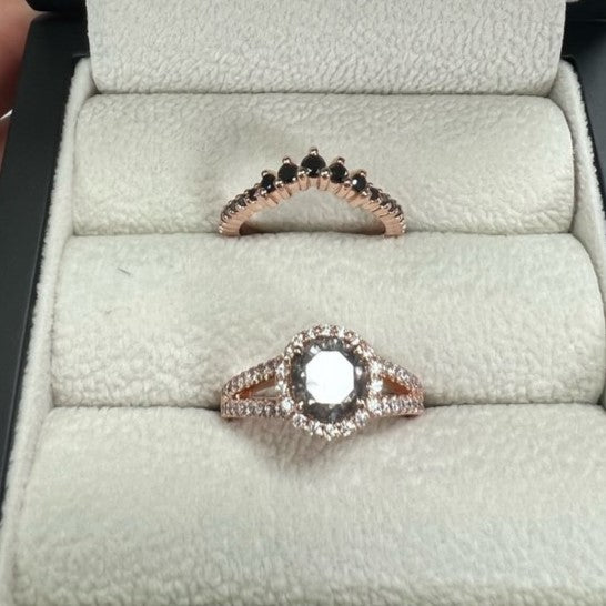 The Lana Black and White Diamond Ring - Blackdiamond