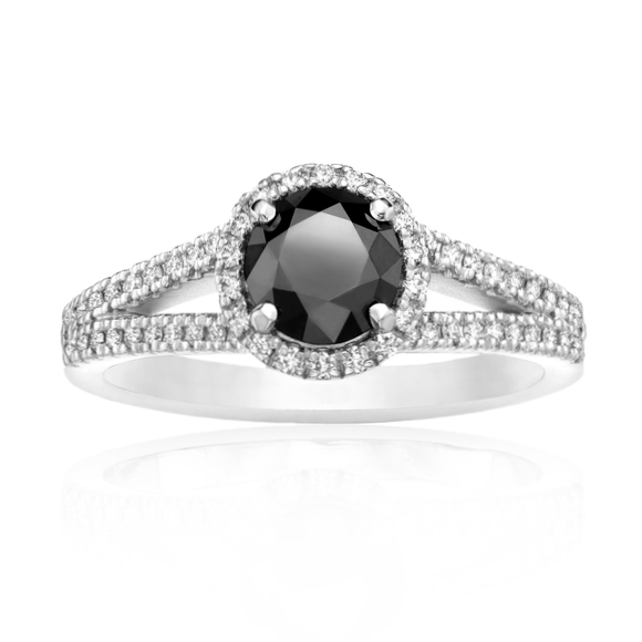 The Lana Black and White Diamond Ring - Blackdiamond
