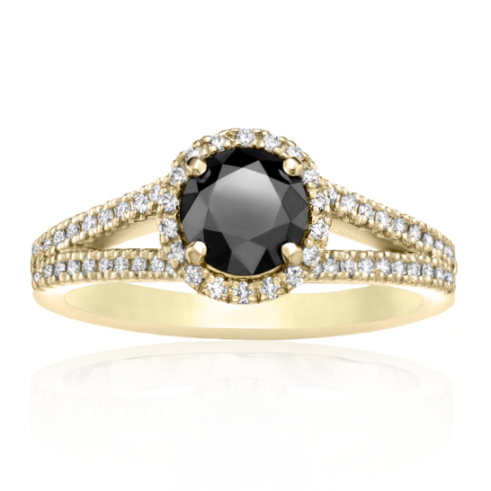 The Lana Black and White Diamond Ring - Blackdiamond